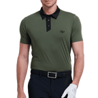 GoPlayer男輕薄透氣短袖上衣(軍綠)