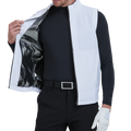 GoPlayer Men's Golf Windproof Warm Sports Vest (White)