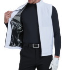 GoPlayer男防風保暖運動背心(白)