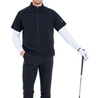 GoPlayer男高爾夫短袖運動背心(黑)