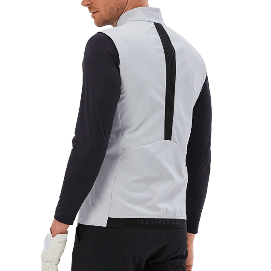 GoPlayer男高爾夫防潑水運動背心(淺灰)