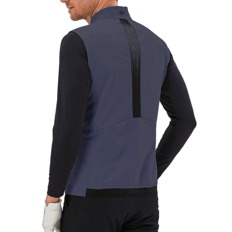 GoPlayer男高爾夫防潑水運動背心(深藍)