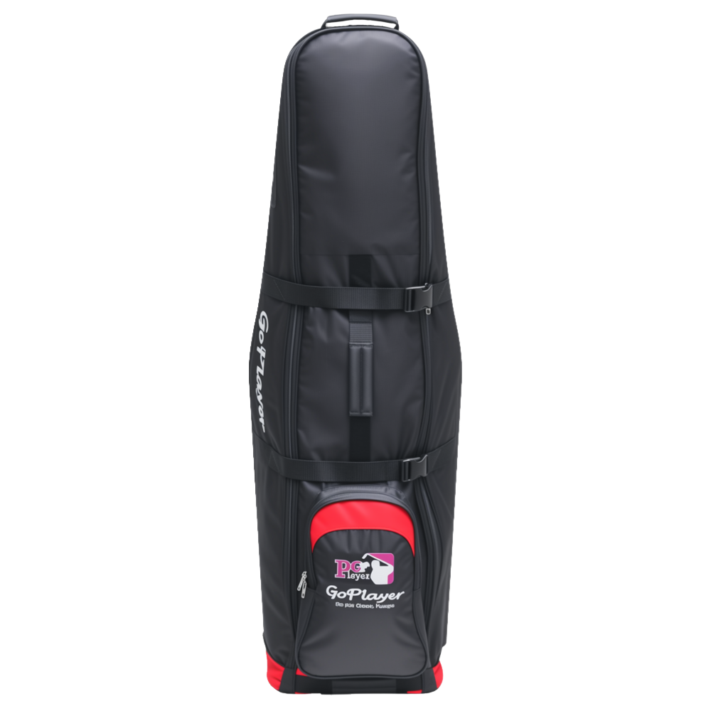 GoPlayer ホイール付きトラベルエアバッグ（ブラック/レッド）