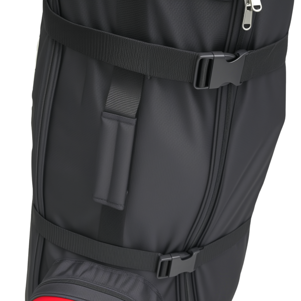 GoPlayer ホイール付きトラベルエアバッグ（ブラック/レッド）