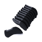 GoPlayer チェック柄 3D アイアン セット (オール ブラック)