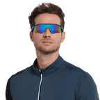 GoPlayer運動太陽眼鏡(藍框鍍綠片)