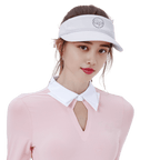 GoPlayer女緞帶中空帽(白)