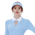 GoPlayer女緞帶中空帽(粉藍)