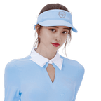 GoPlayer女緞帶中空帽(粉藍)