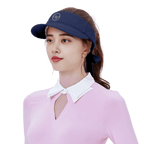 GoPlayer女緞帶中空帽(藏青)