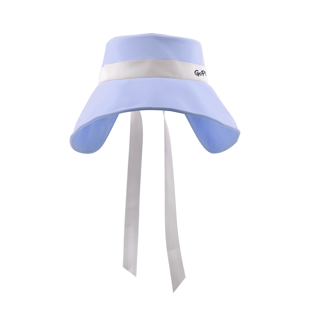 GoPlayer女大帽簷摺叠遮陽帽(淺藍)