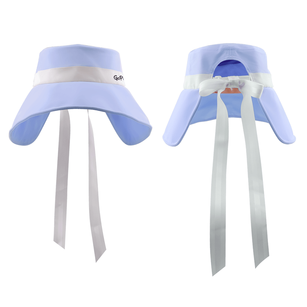 GoPlayer女大帽簷摺叠遮陽帽(淺藍)