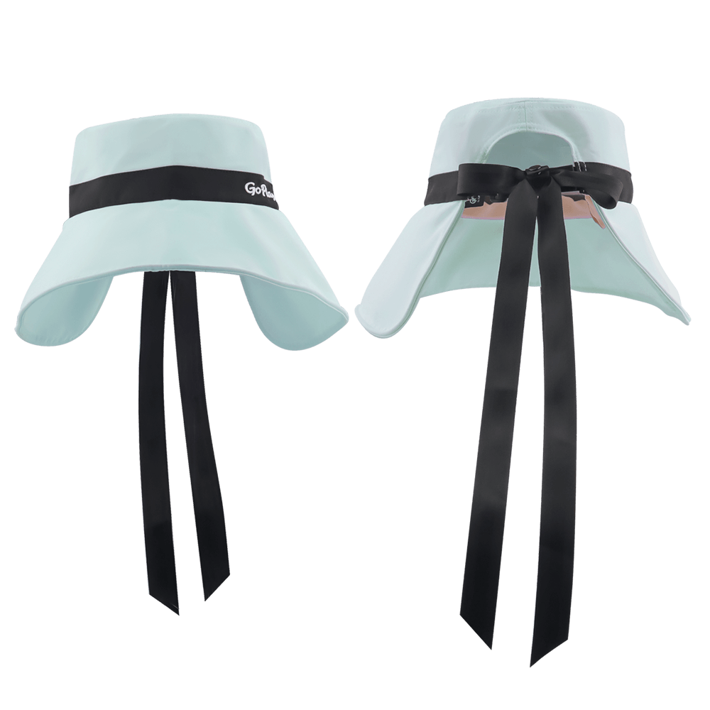 GoPlayer女大帽簷摺叠遮陽帽(淺綠)