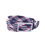 GoPlayer男高爾夫鬆緊皮帶(藍白紅)