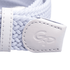 GoPlayer男高爾夫鬆緊皮帶(白)