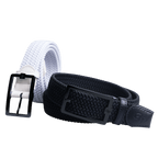 GoPlayer男高爾夫鬆緊皮帶(白)