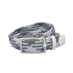 GoPlayer男高爾夫鬆緊皮帶(白灰)