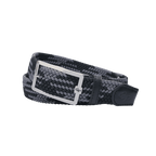 GoPlayer男高爾夫鬆緊皮帶(黑灰)