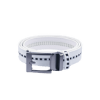 GoPlayer寬滑扣白皮帶(黑白格條)