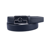 GoPlayer自動滑扣牛皮皮帶(黑)