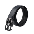 GoPlayer automatic slide buckle leather belt (black)