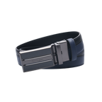 GoPlayer雙色滑扣牛皮皮帶(藏青)