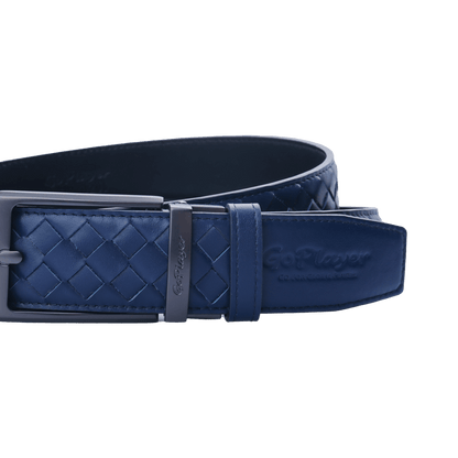 GoPlayer woven calfskin leather belt (dark blue)