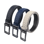 【整新品】GoPlayer編織小牛皮帶(深藍)