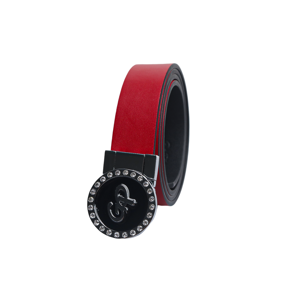 GoPlayer Women's Head Reversible Belt (Black and Red)