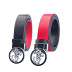 GoPlayer女轉頭雙面皮帶(黑紅)