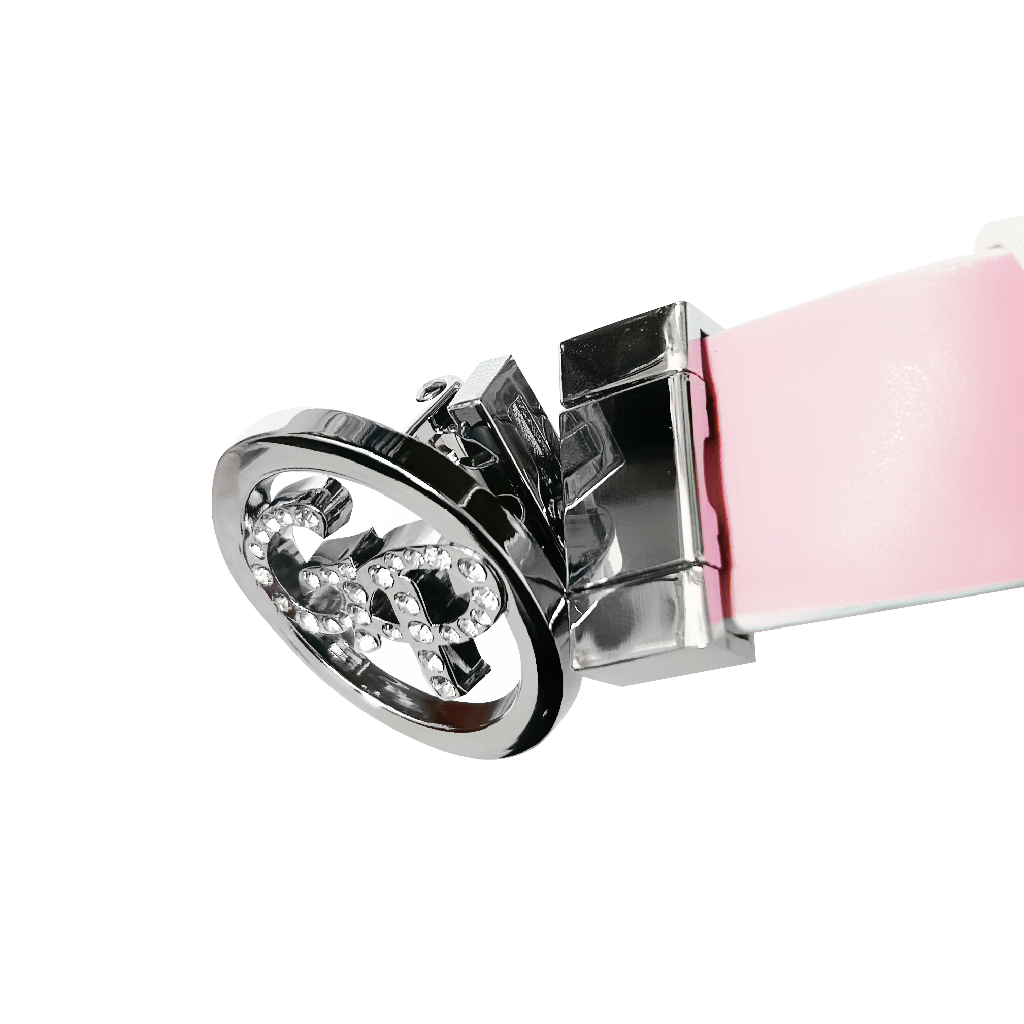 GoPlayer女轉頭雙面皮帶(白粉)