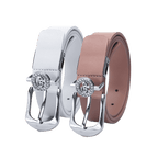 GoPlayer女馬蹄扣高爾夫皮帶(暗粉)