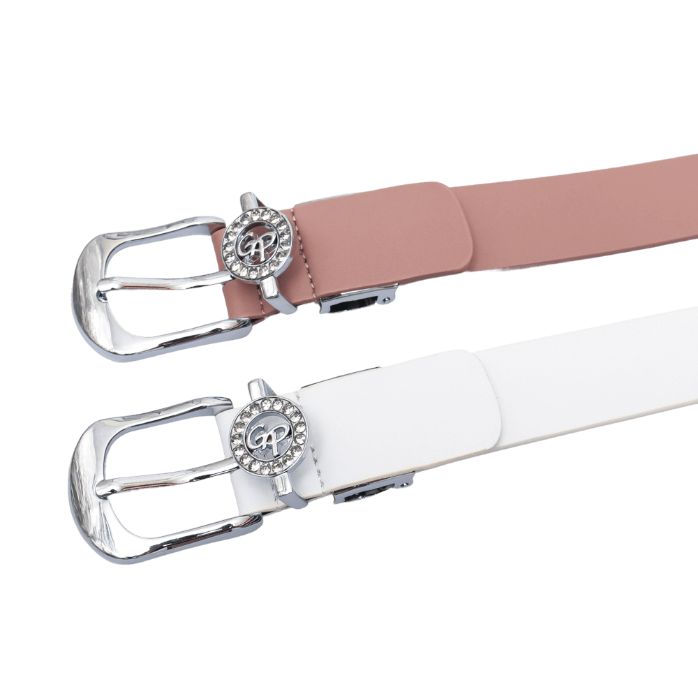 GoPlayer女馬蹄扣高爾夫皮帶(白)