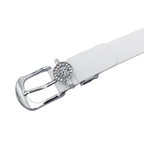 GoPlayer女馬蹄扣高爾夫皮帶(白)