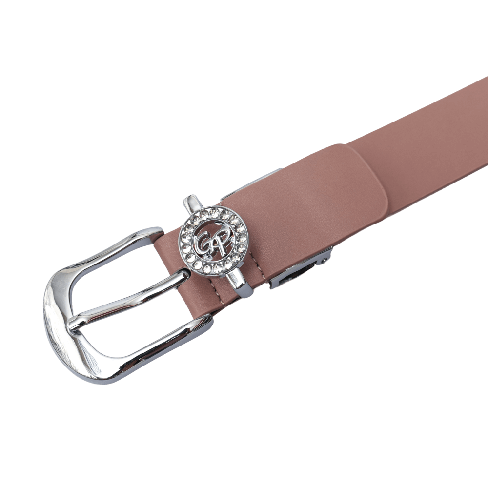 GoPlayer女馬蹄扣高爾夫皮帶(暗粉)