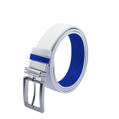 GoPlayer double-sided rotating buckle belt (white royal blue)