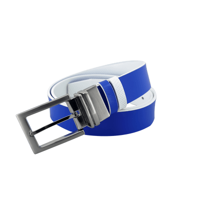 GoPlayer double-sided rotating buckle belt (white royal blue)