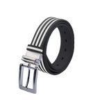 GoPlayer 35mm雙面扣皮帶(黑/黑白條)