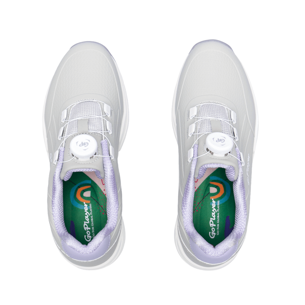 GoPlayer EliteLinks 高爾夫旋鈕女鞋(灰紫)