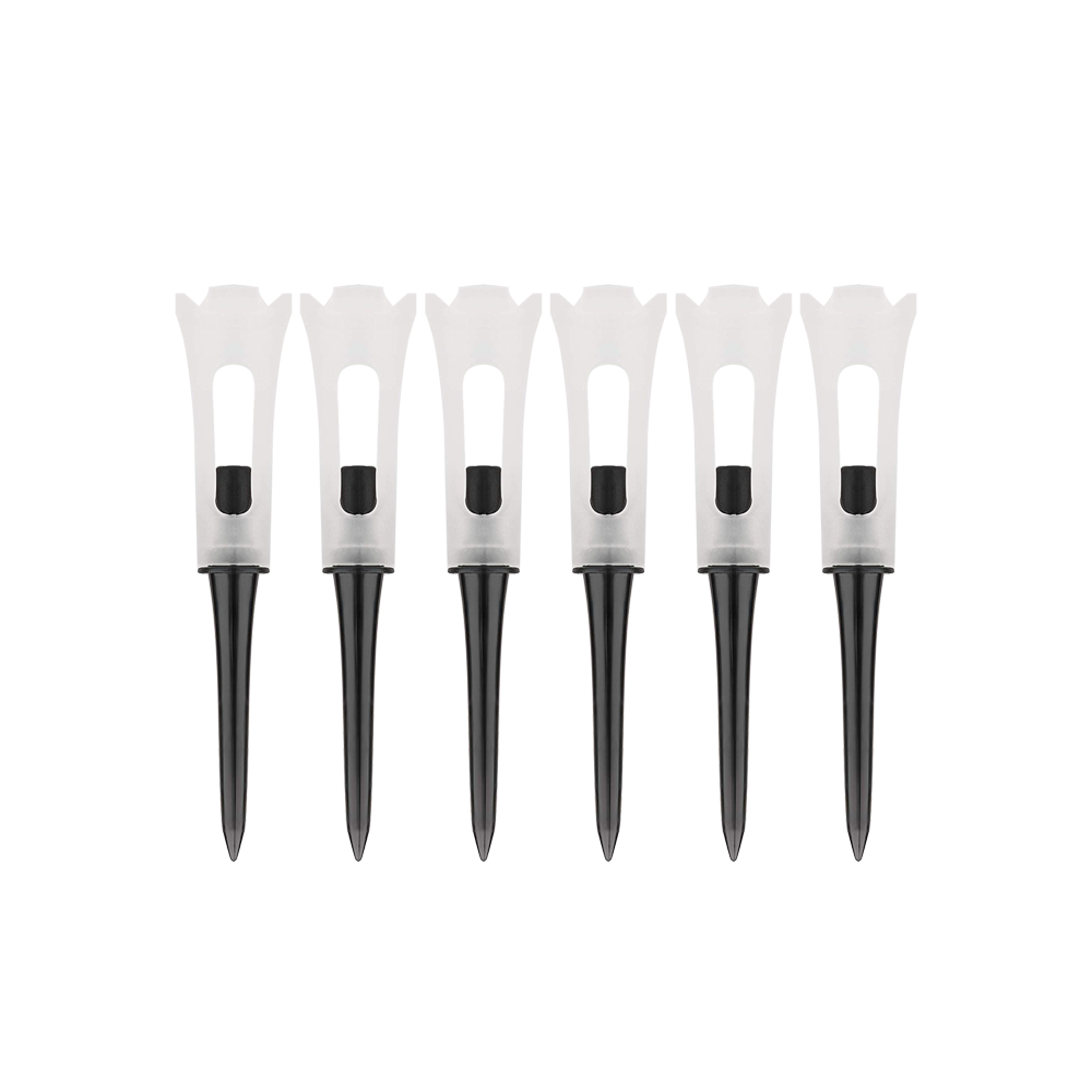GoPlayer Hollow Zero-Friction Golf Tees (6-Pack)
