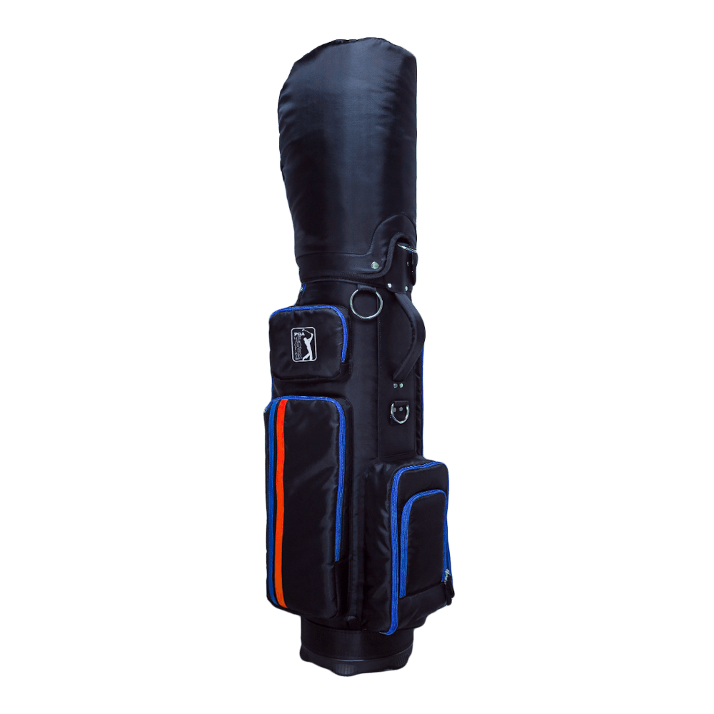 PGA 9" exquisite fabric bag (black with blue)