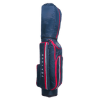 PGA 9" exquisite fabric bag (navy blue with red)