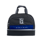 PGA精緻布雙層衣物袋(黑配藍白)