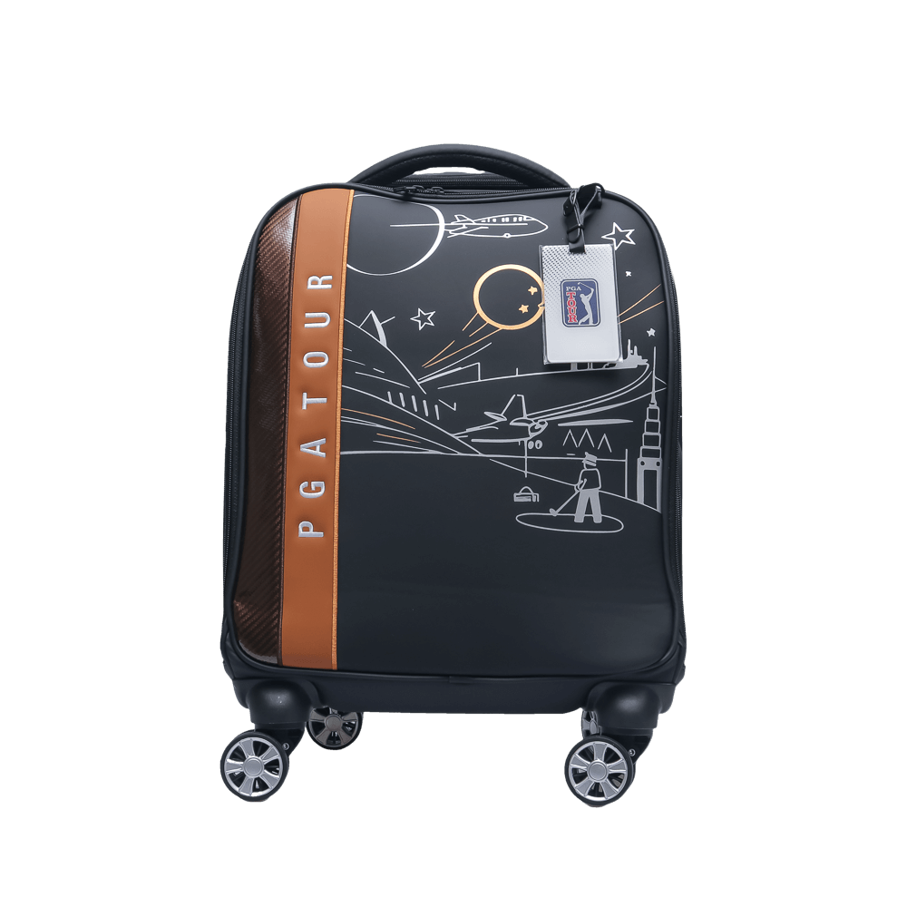 PGA拉桿四向輪衣物袋(黑金)