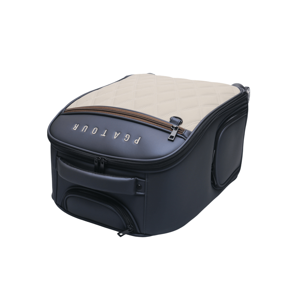 PGA キャスター付き衣類バッグ（ライトブラウン）