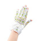 PGA TOUR女高爾夫露指蝴蝶結手套（白綠）