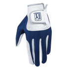 PGA男高爾夫彈性布防滑手套(白深藍)