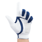 PGA男高爾夫彈性布防滑手套(白深藍)