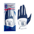 PGA メンズ ゴルフ 伸縮性滑り止めグローブ (ホワイトとダークブルー)