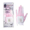 PGA女高爾夫彈性布防滑手套(白粉)